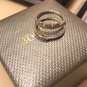 Set of two bony levy stackable diamond rings!